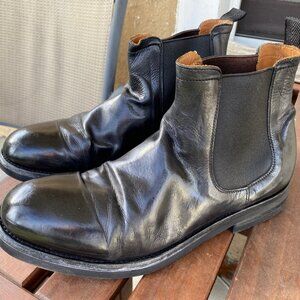 Green George Mens Shoes Chelsea Boots black Leather soles Vibram morflex